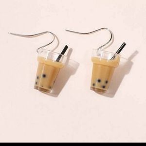Chocolate Bubble Tea Earrings